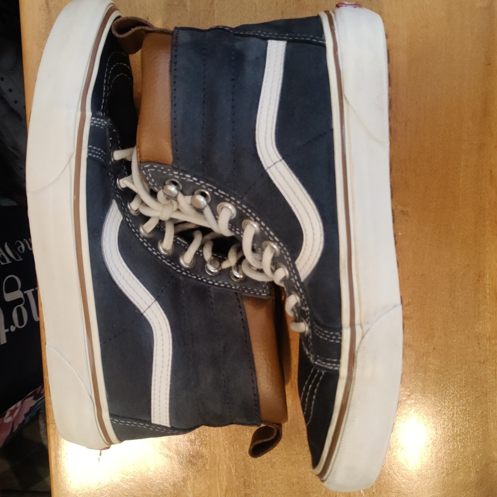 Vans Sk8 Hi Mte Dress Navy And White Size 7.5 - Picture 7 of 10